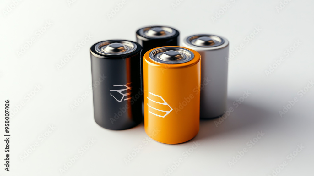 Three batteries (AAA, AA, and PP3) isolated on a white background.
Three batteries (AAA, AA, and PP3) isolated on a white background.