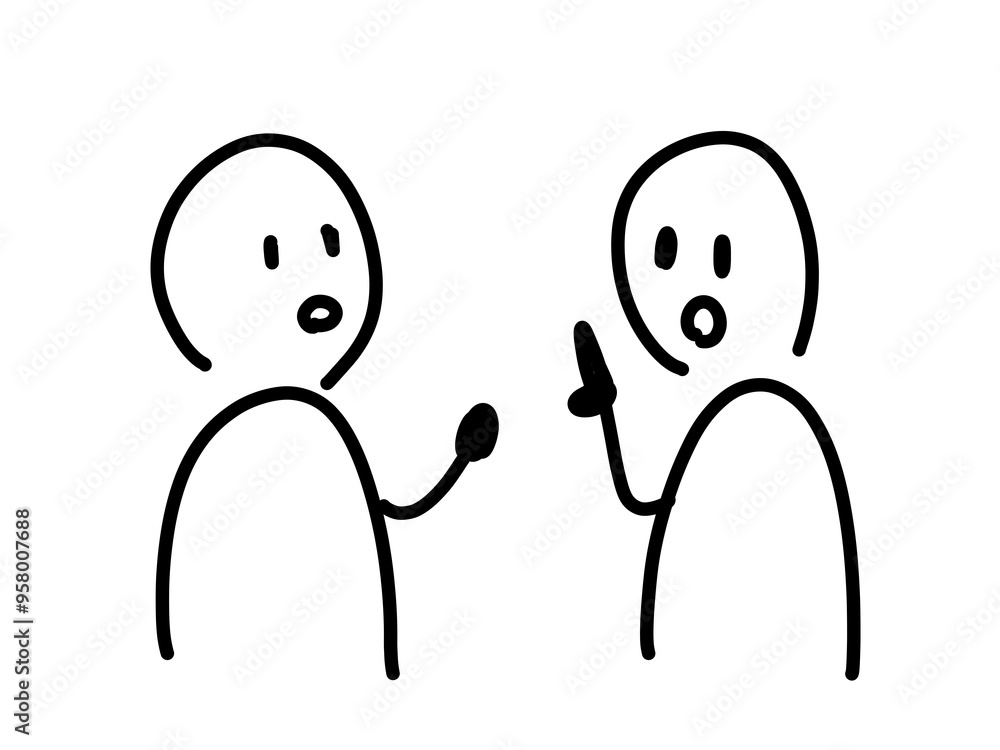話し合う人のゆるいイラスト
話し合う人のゆるいイラスト