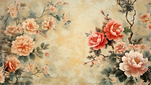 Beautiful floral patterns - Chinese Vintage Style 