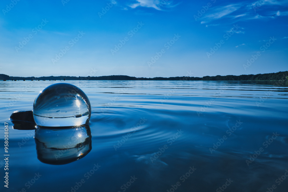 Lensball - Crystal Ball - Background - Water - Concept - Summer - Landscape - Beautiful - Clouds - Sky Lensball - Crystal Ball - Background - Water - Concept - Summer - Landscape - Beautiful - Clouds - Sky