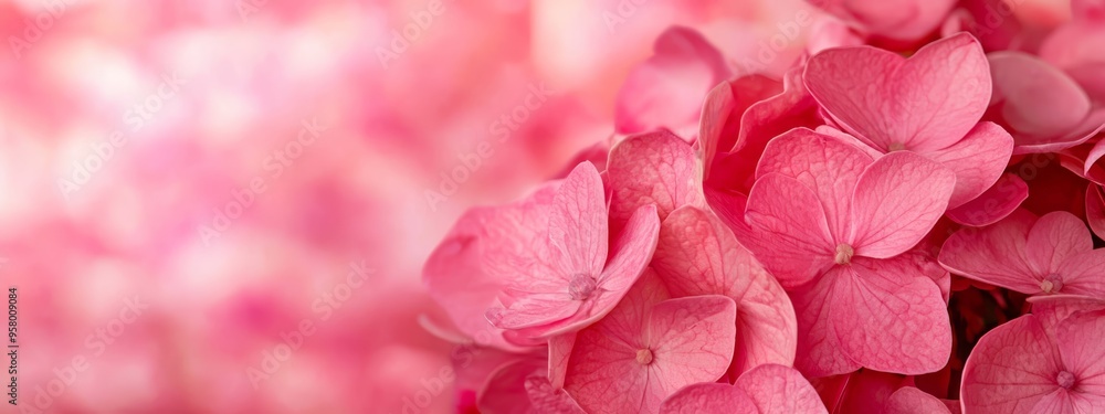 A tight shot of numerous pink blooms against a softly blurred backdrop of pink flowers A tight shot of numerous pink blooms against a softly blurred backdrop of pink flowers