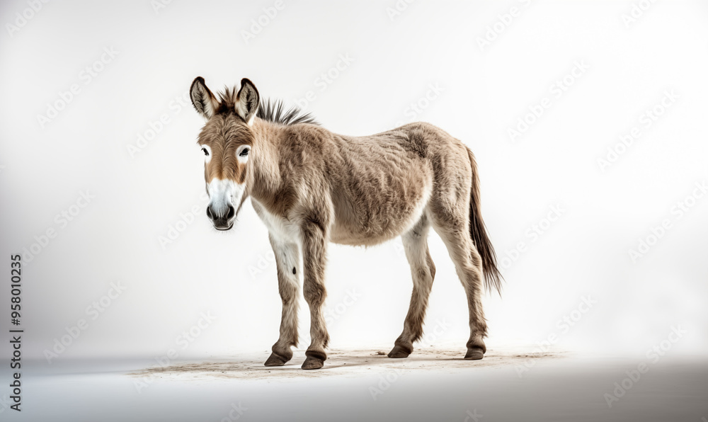 Donkey Studio Shot on a Clean Background Donkey Studio Shot on a Clean Background