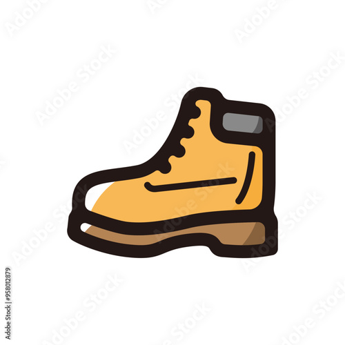 Boots outline icon for graphic design, apps and websites