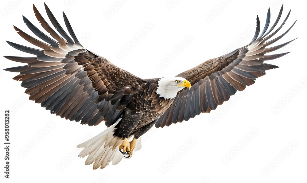 Bald eagle on white background. Bald eagle on white background.