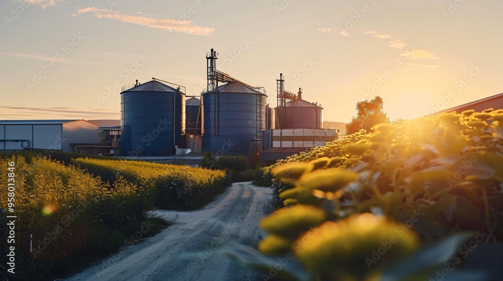 Obraz premium biogas power plant