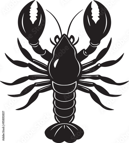 Vector illustration of a lobster icon