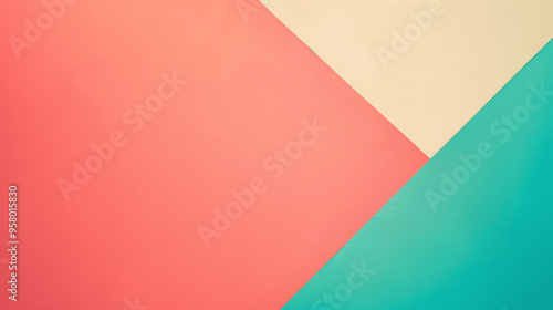 Minimalist abstract background with pastel color geometric shapes