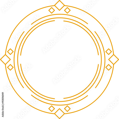 Art Deco Circle Frame