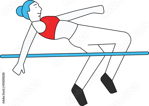 The girl is throwing a spear.