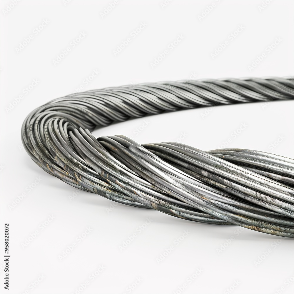 8k Realistic Image of Steel Cable On Transparent 8k Realistic Image of Steel Cable On Transparent