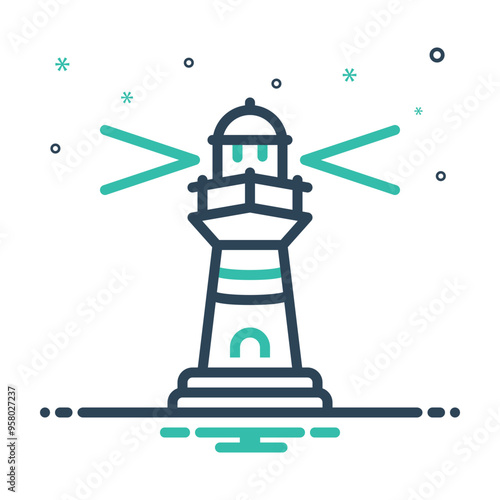 Mix icon for lighthouse