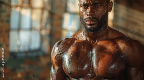 a man's muscular belly