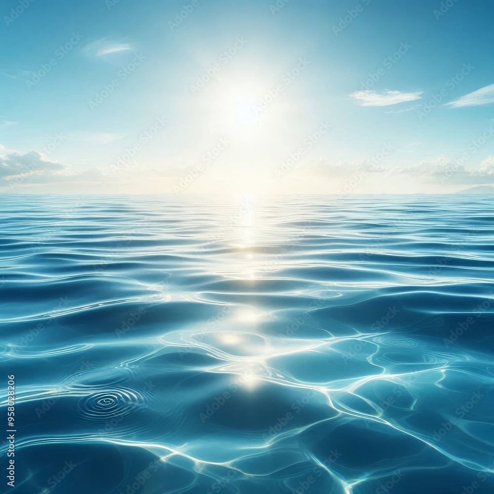 Obraz premium Blue water surface background 