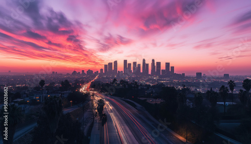 Los Angeles Skyline at Sunset