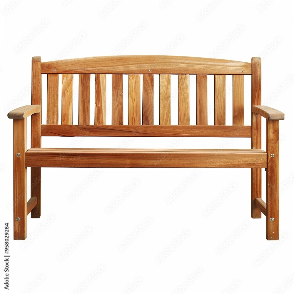 a wooden bench isolated on a white background a wooden bench isolated on a white background