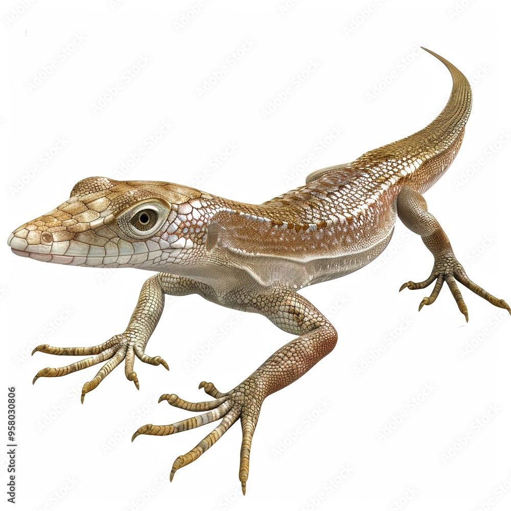 Fototapeta premium 3d Anole PNG Transparent high qulity isolated on white background 