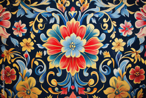 Background with Russian pattern.