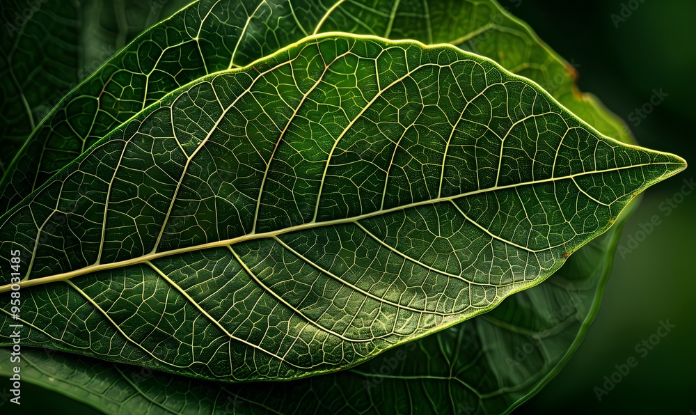 Fototapeta premium green leaf texture. 