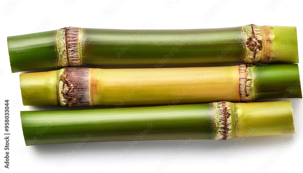 Fototapeta premium stalks of sugar cane isolated on white background
