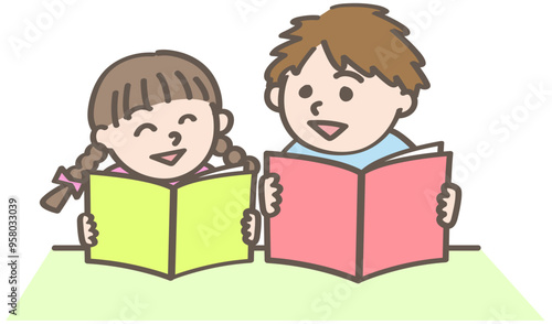 絵本を読む子ども達
