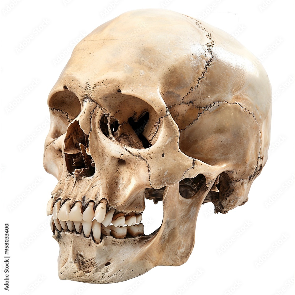 Obraz premium Human skull, highly detailed 