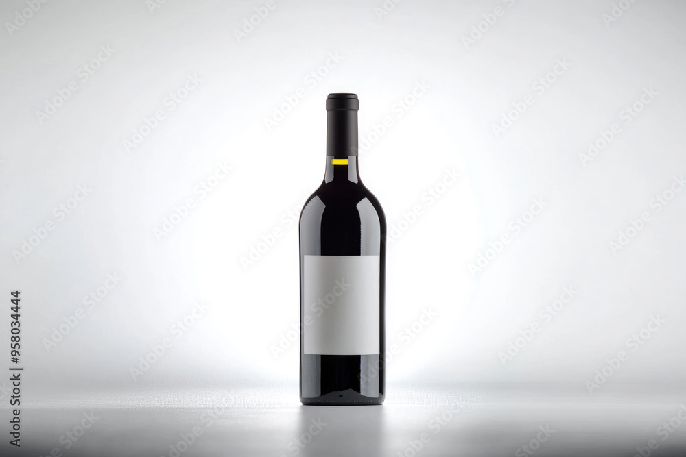 Wine bottle isolated on a white background with copy space. Wine bottle isolated on a white background with copy space.