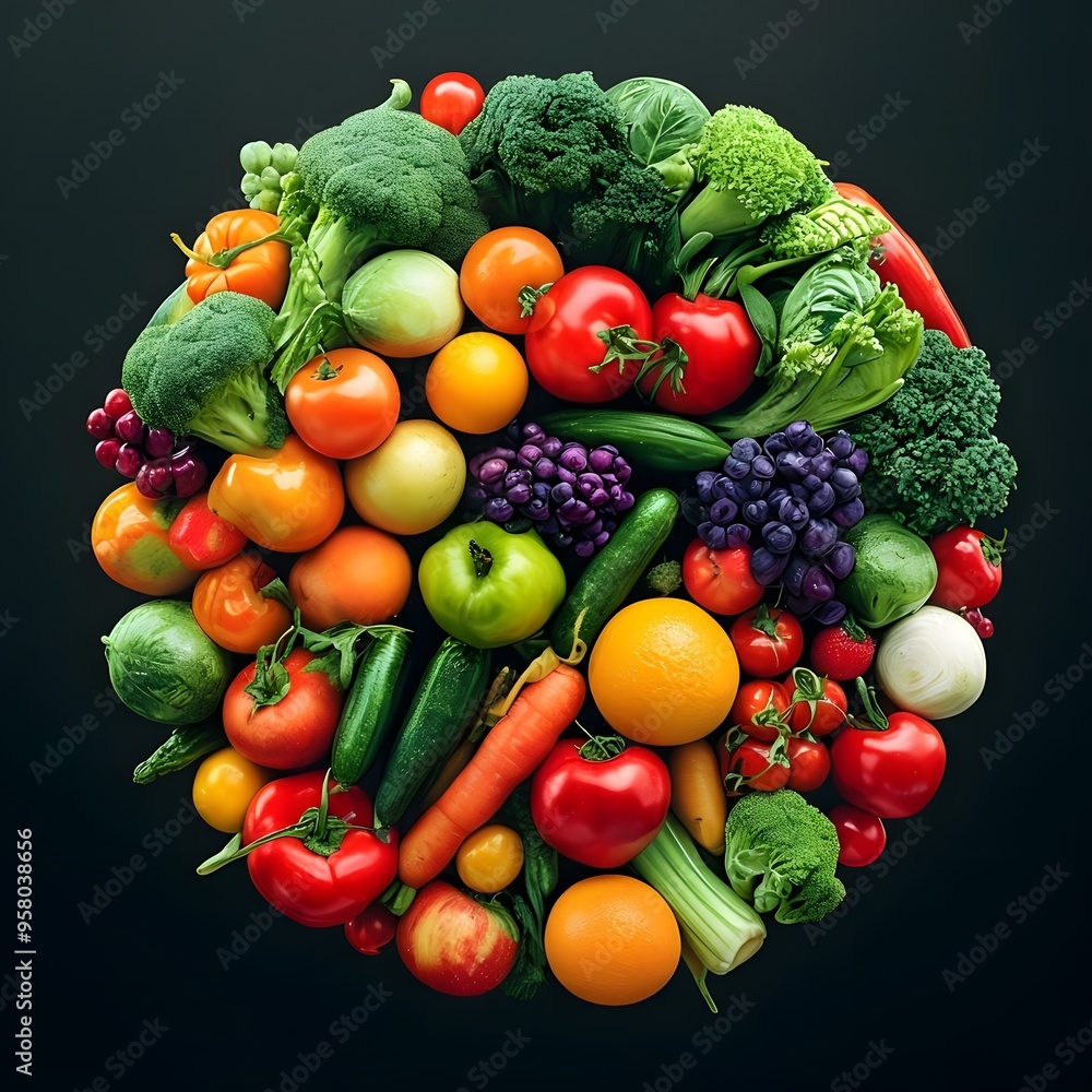 different set of vegetables and fruits, all vegetables and fruits combined in one picture different set of vegetables and fruits, all vegetables and fruits combined in one picture