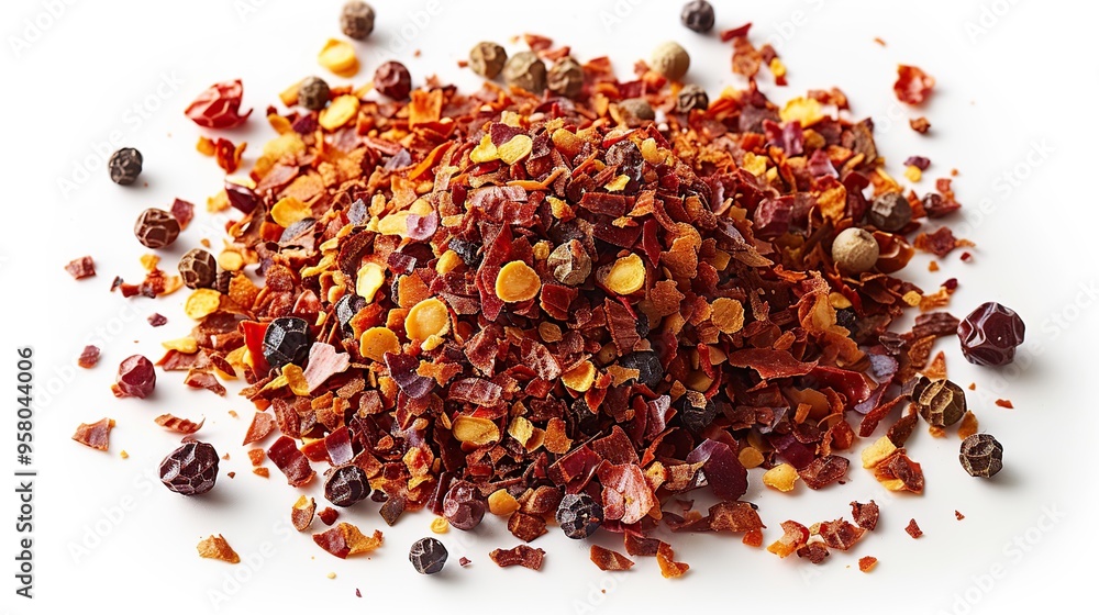 Red Pepper Flakes and Black Peppercorns Red Pepper Flakes and Black Peppercorns