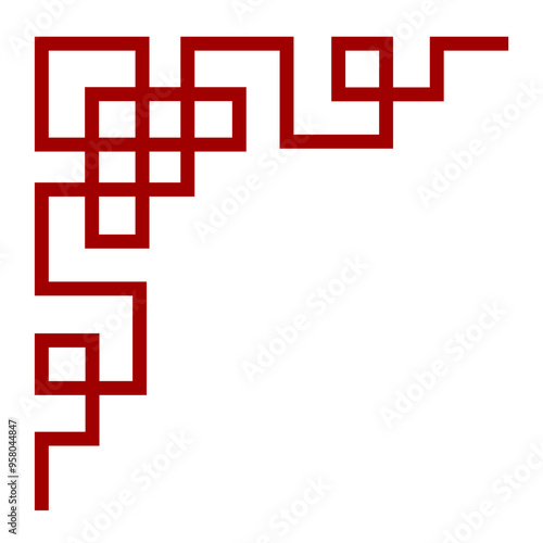 Chinese New Year Corner Border