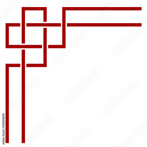 Chinese New Year Corner Border