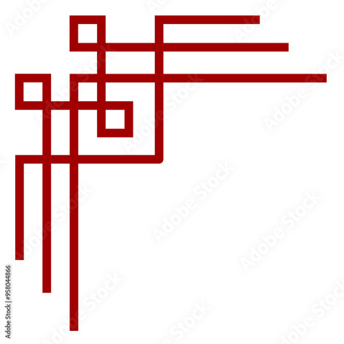 Chinese New Year Corner Border