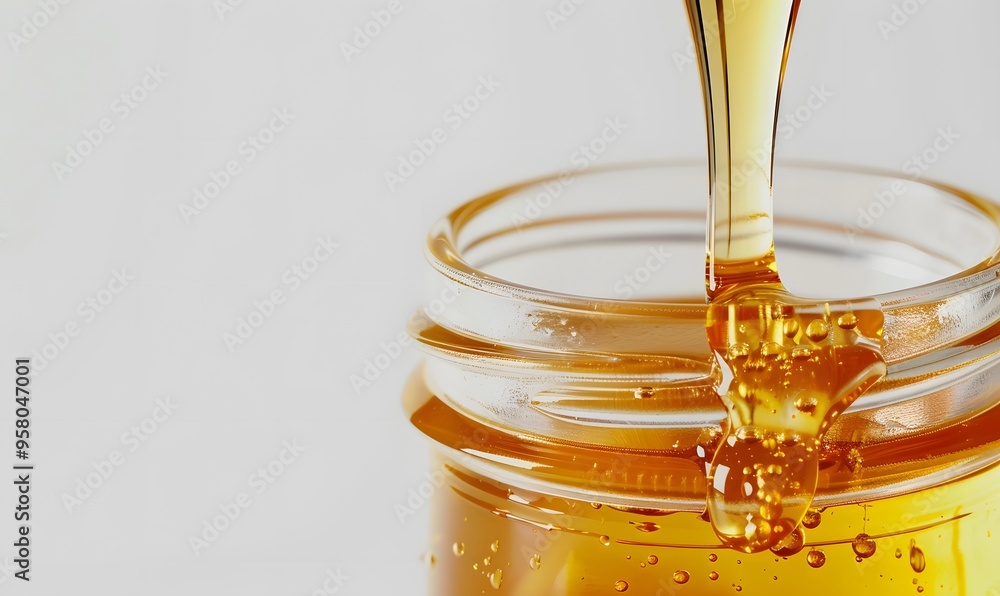 honey dripping isolated on white background. honey dripping isolated on white background.