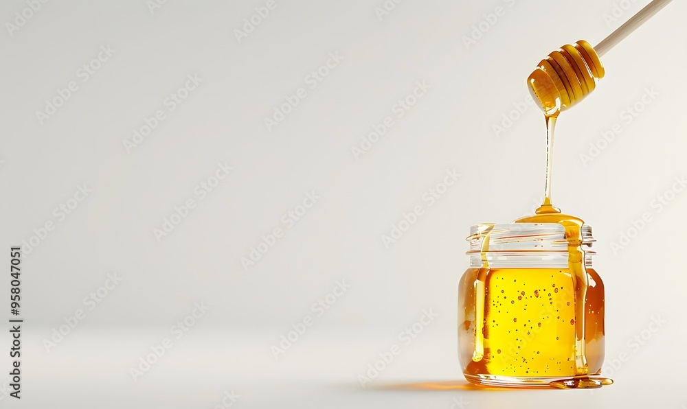 honey dripping isolated on white background. honey dripping isolated on white background.