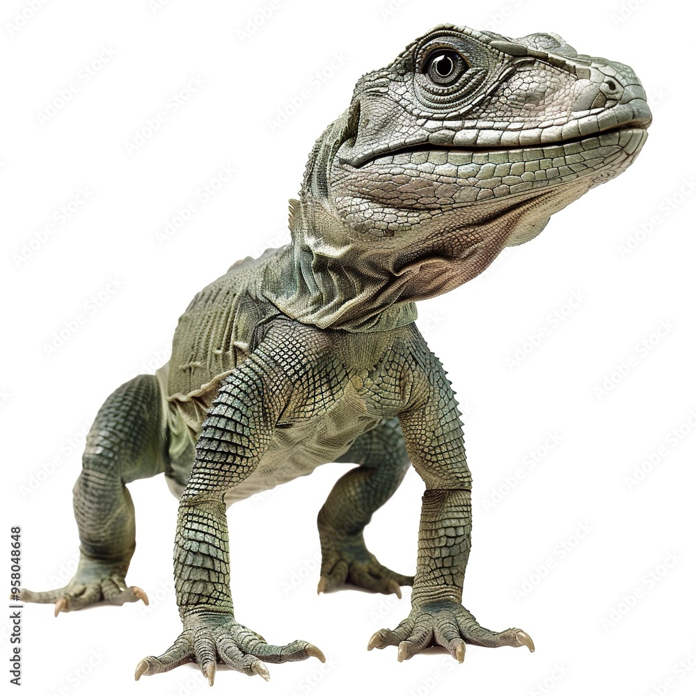 Obraz premium Ancient Reptile Replica isolated on transparent