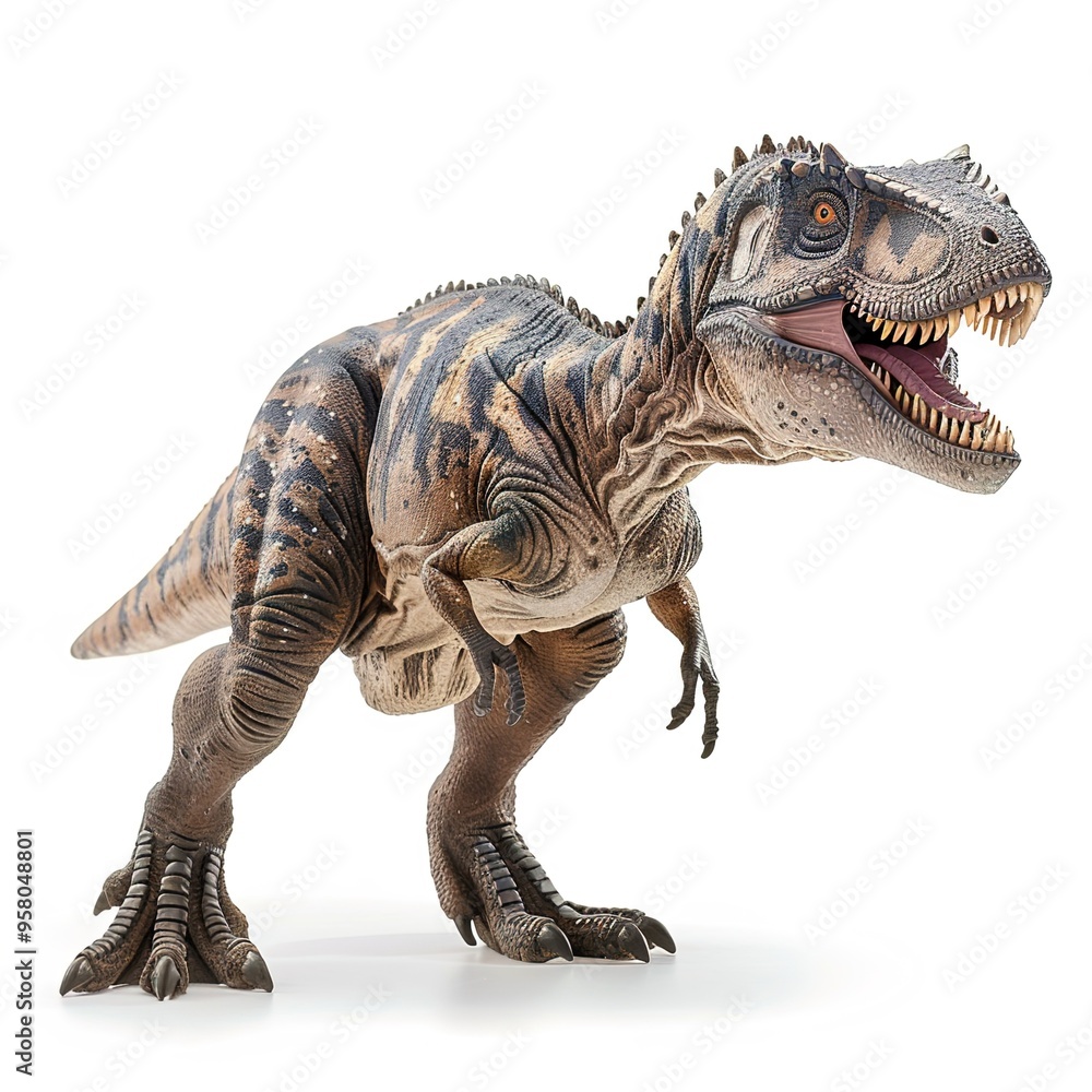 Fototapeta premium Herrerasaurus is a genus of carnivore, is live on Triassic period isolated on white background 