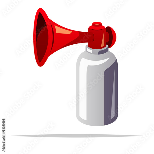 Disposable air horn vector isolated illustration