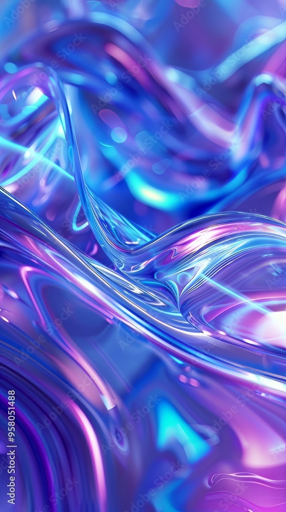 A blue and purple wave with a lot of sparkles. The wave is very long and it looks like it is moving A blue and purple wave with a lot of sparkles. The wave is very long and it looks like it is moving