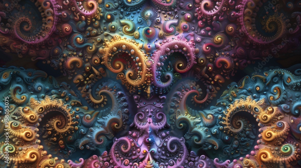 Explore the infinite depths of Fractal Patterns, where shapes and colors converge in a mesmerizing display of mathematical beauty. Explore the infinite depths of Fractal Patterns, where shapes and colors converge in a mesmerizing display of mathematical beauty.