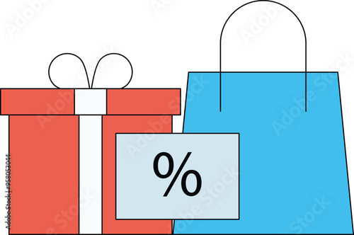 There are shopping bags with discounts.