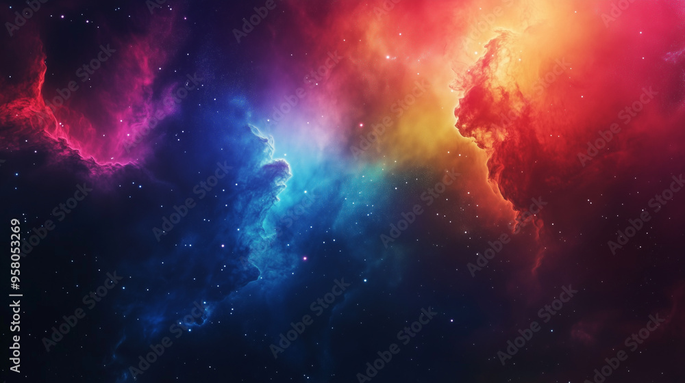 Naklejka premium nebula gas cloud in deep outer space