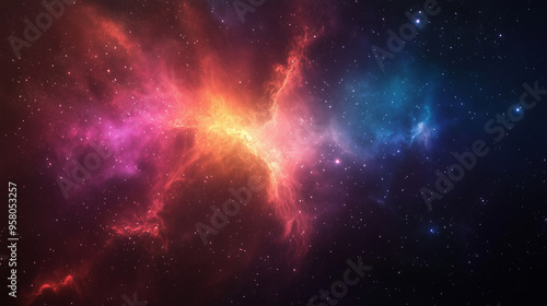 nebula gas cloud in deep outer space