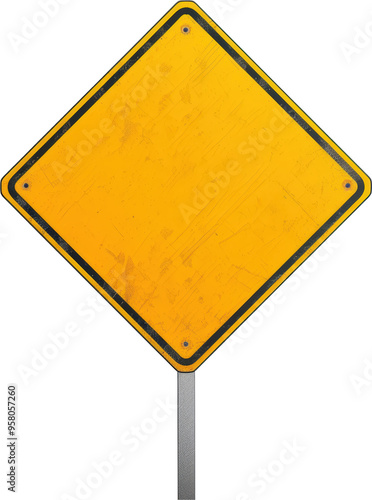 Blank yellow sign photo