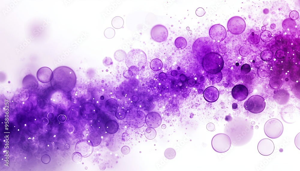 A purple and white background with many small purple circles A purple and white background with many small purple circles