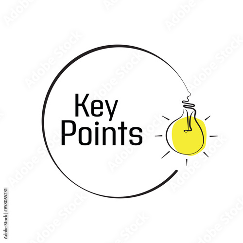 key points text on white background	