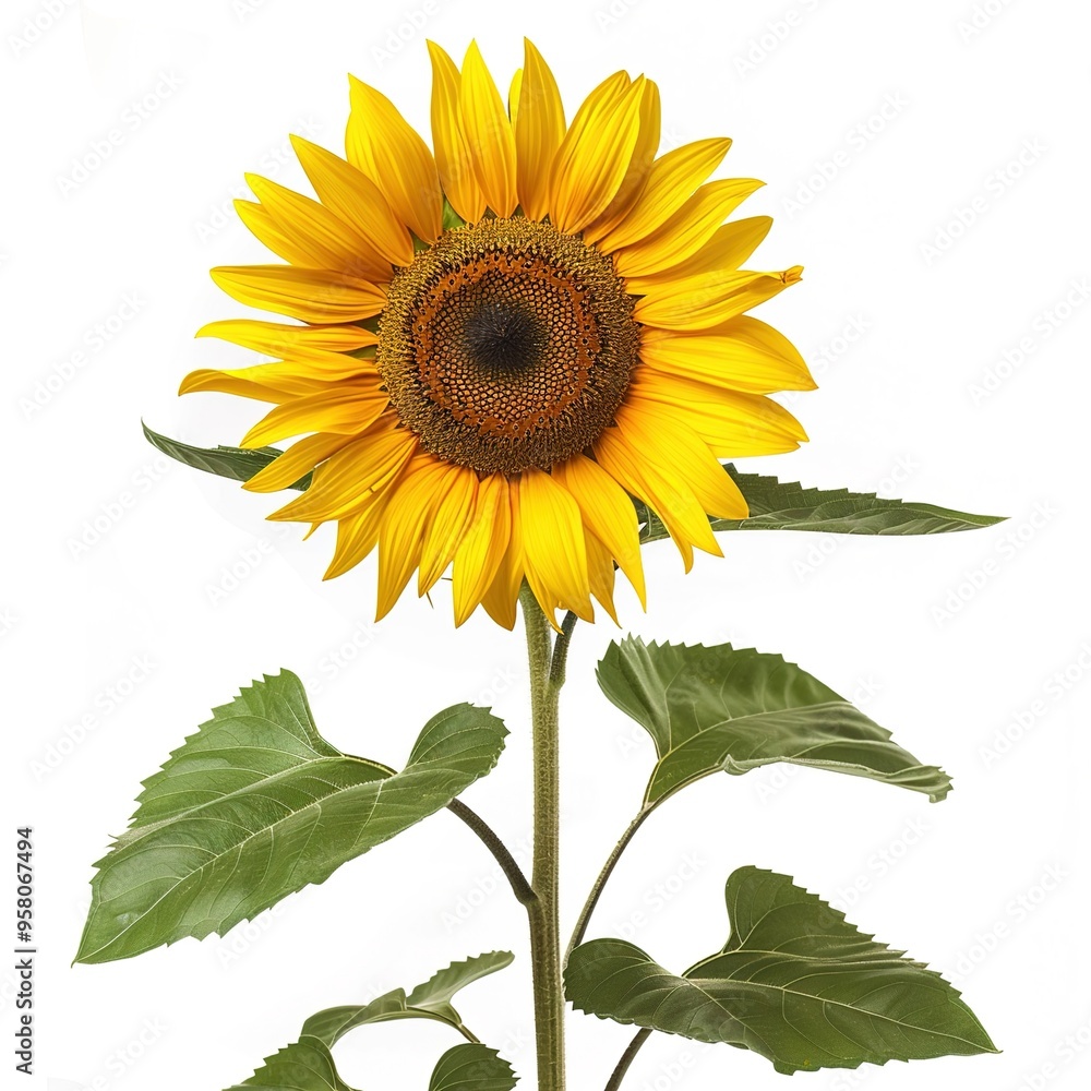 Fototapeta premium sunflower isolated on white