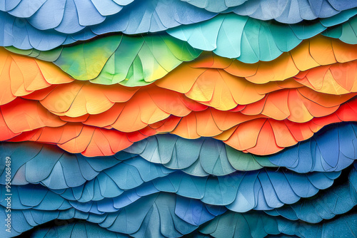 Wallpaper Mural Colorful feather background showing texture and gradient colors Torontodigital.ca