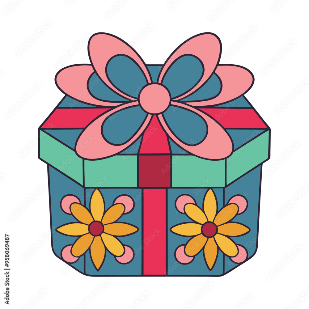Christmas Giftbox with Flower Vector, Festive Holiday Gift Box Illustration, Elegant Floral Christmas Present Design, Isolated Vector for Holiday Cards, Christmas Decoration, and Seasonal Artwork Christmas Giftbox with Flower Vector, Festive Holiday Gift Box Illustration, Elegant Floral Christmas Present Design, Isolated Vector for Holiday Cards, Christmas Decoration, and Seasonal Artwork
