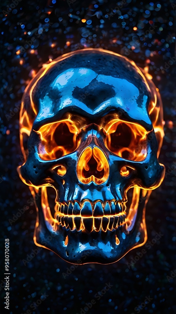 Fototapeta premium skull in the dark