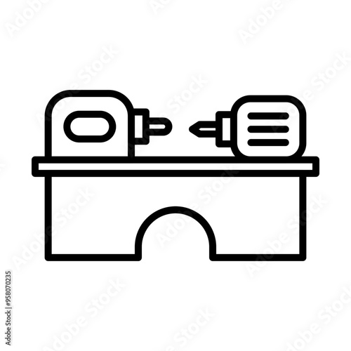 Lathe Machine icon design