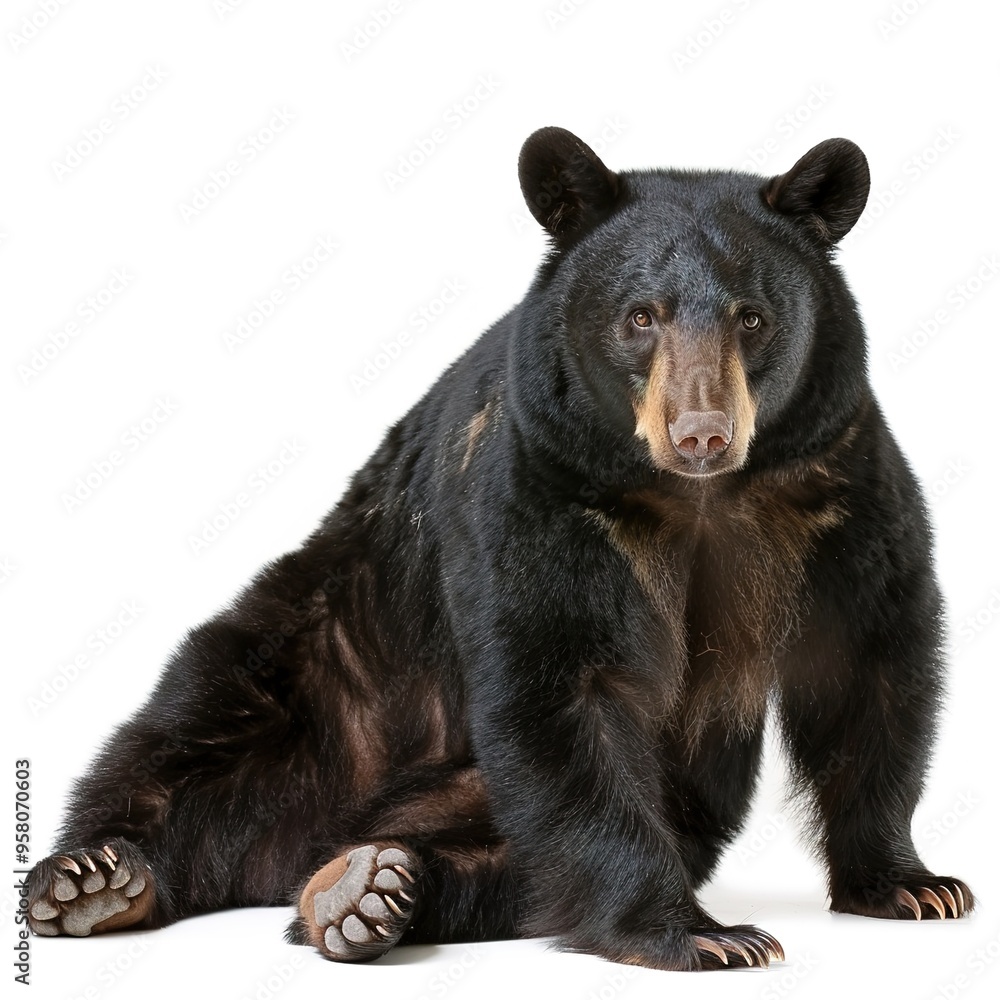 Fototapeta premium brown bear isolated on white